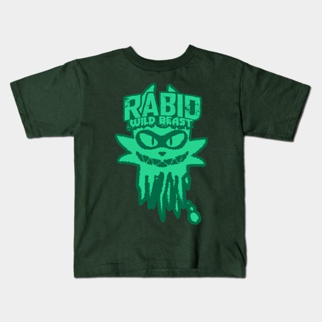 Rabid Wild Beast Kids T-Shirt by Tyler Teej